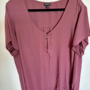 Torrid Women’s Burgundy And Purple Blouse Plus Size 3, Shortsleeve